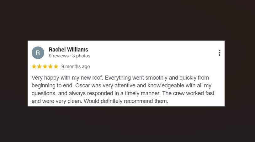 Rachel Williams Review Miami Roofing - Miami Roofing Review